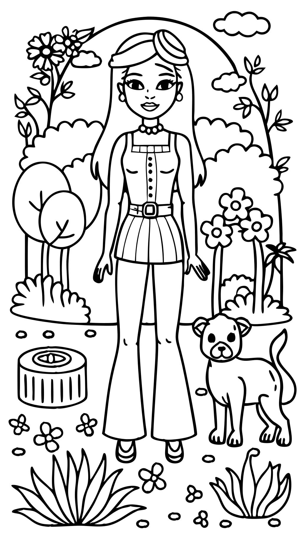 printable barbie coloring page